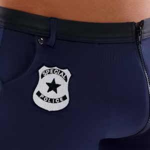 Svenjoyment Herren Pants Police, enge Pants im Special Police Style blau/schwarz Größe XL