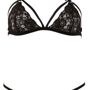 Cottelli LINGERIE - Spitzen-Set: Soft-BH & String ouvert L