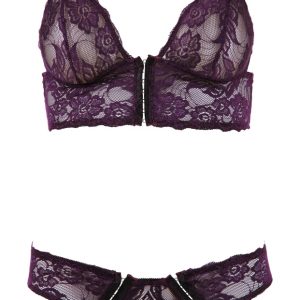 Cottelli LINGERIE - Verstellbares BH Set aus Blütenspitze S