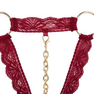 Cottelli LINGERIE - Verführ-Offensive BH-Set Rot/Gold M/L