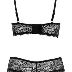 Cottelli LINGERIE - Hebe Set mit Glitzerelementen und String ouvert 85B/L