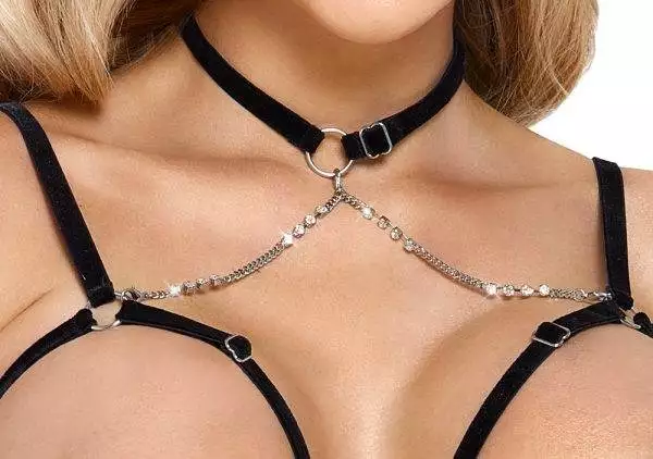 Abierta Fina Longline-Hebe & Slip ouvert - edle Spitze mit Samtdetails 85B/L Abierta Fina Longline-Hebe & Slip ouvert - edle Spitze mit Samtdetails 85B/L