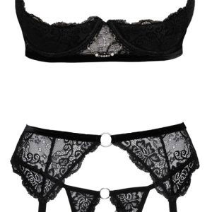 Cottelli LINGERIE - Verführerisches Schmuck-Set, Schwarz, Größe S-XL