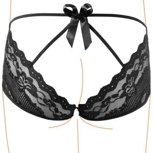 Cottelli LINGERIE - Verführerische Spitzen-Panty mit Rückenbindung S