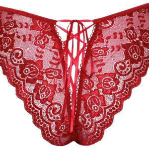 Cottelli LINGERIE - Verführerischer Slip ouvert in Rot XL