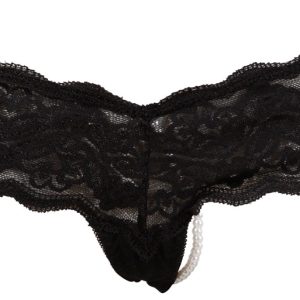 Cottelli LINGERIE - Rio Perlen String, schwarze Spitze M