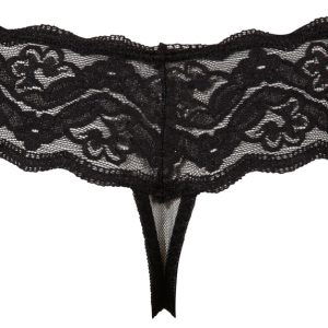 Cottelli LINGERIE - Rio Perlen String, schwarze Spitze M