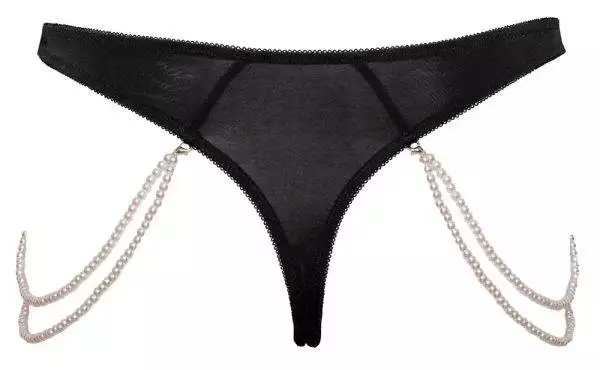 Cottelli LINGERIE - Perlenketten Riostring Schwarz/Creme S/M Cottelli LINGERIE - Perlenketten Riostring Schwarz/Creme S/M