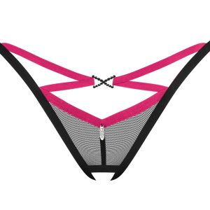 Obsessive Riostring Ouvert Novenes - Schwarz/Pink