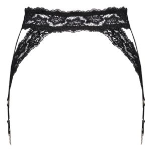 Cottelli LINGERIE Eleganter Schwarzer Spitzen-Strapsgurt