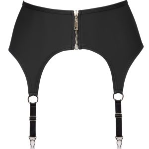 Cottelli LINGERIE - Mattlook Strapsgürtel mit Ringe in Schwarz