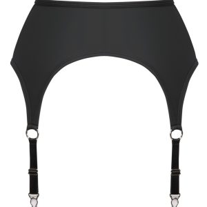 Cottelli LINGERIE - Mattlook Strapsgürtel mit Ringe in Schwarz