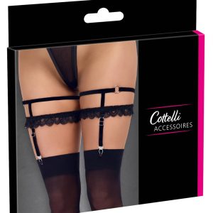 Cottelli ACCESSOIRES Schwarzes Doppel-Strumpfband mit abnehmbaren Strapsen