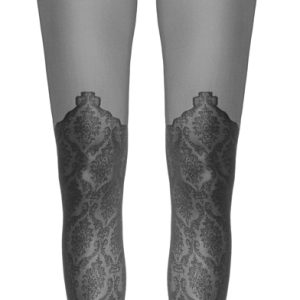 Cottelli LEGWEAR - Spitzenoptik Overknee Strumpfhose ouvert schwarz 5