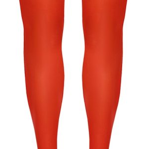 Cottelli LEGWEAR - Halterlose Strümpfe, rot, 0 den, Oeko-Tex zertifiziert schwarz 3