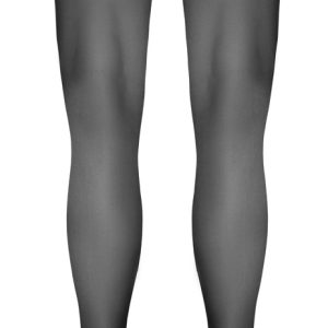 Cottelli LEGWEAR - Halterlose Strümpfe, 6cm Spitze schwarz Größe 4