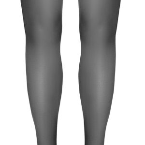 Cottelli LEGWEAR Halterlose Strümpfe mit Naht, 20 den schwarz Größe 5