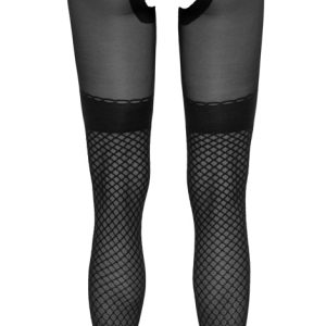 Cottelli LEGWEAR Overknee Strumpfhose, 30 den, ouvert 2