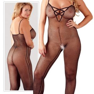 NO:XQSE Catsuit Netz mit Lochmuster, ouvert im Schritt 2XL/3XL