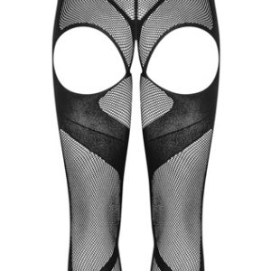 Obsessive Catsuit ouvert G336 - Schwarz, hohe Taille