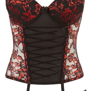 Cottelli LINGERIE Corsage-Set: Romantische Verführung Schwarz/Rot 85C/L