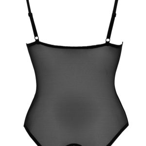 Cottelli LINGERIE - Body ouvert mit Spitze & Perlenketten L