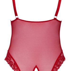 Cottelli CURVES - Verführerischer roter Body ouvert 4XL