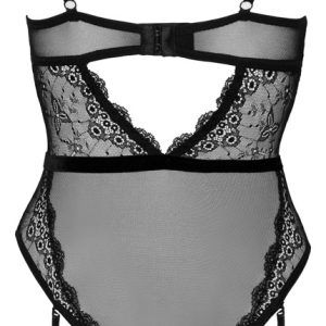 Cottelli LINGERIE - Stringbody mit abnehmbarer Perlenkette M