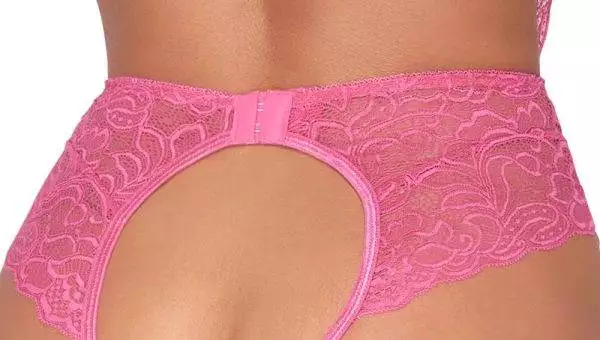 Cottelli LINGERIE - Pinkfarbener Body ouvert pink Größe L/XL