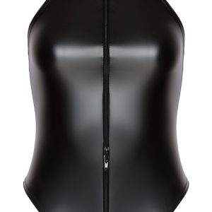 Noir Body Zip+Glitzer S - Exklusiver Powerwetlook Body schwarz Größe L