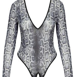 Cottelli LINGERIE Snakeskin-Body in transparenter Schlangenhaut-Optik