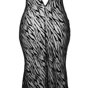 Noir Powernet-Kleid mit Tigerprint XL