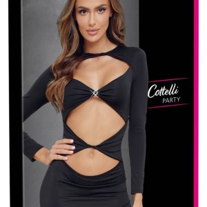 Cottelli PARTY Cut-Out Langarm-Kleid in Schwarz