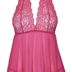 Cottelli LINGERIE - Sinnliches pinkfarbenes Babydoll pink Größe S/M