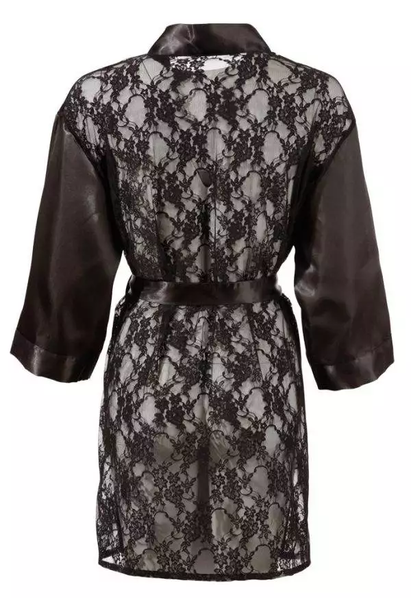 Cottelli LINGERIE - Kimono Spitze, für Nachtschwärmerinnen L/XL Cottelli LINGERIE - Kimono Spitze, für Nachtschwärmerinnen S/M – Hollow Rückseite