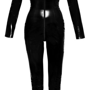 Black Level Lack Overall lang mit langem Arm und Bein - figurnaher Schnitt, 2-Wege-Reißverschluss 2XL