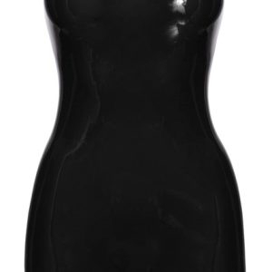 Late X Latex Minikleid - Schwarzes Fetish-Kleid mit Reißverschluss (70 Zeichen) 2XL