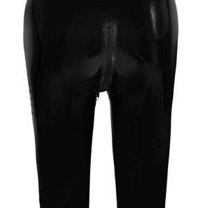 Late X Latex-Catsuit "Schwarz" mit 3-Wege-Reißverschluss (0,4 mm) S