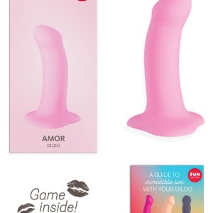 Fun Factory Amor Saugfuß-Dildo 13cm, G-Punkt Stimulation, Silikon, Schwarz