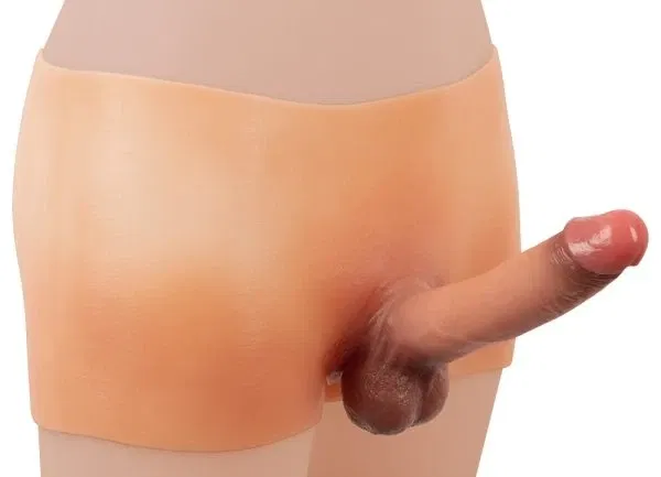 You2Toys Ultra Realistic Penis Pants - Liquid Silicone, Naturgetreu & Biegsam hautfarben hell – E