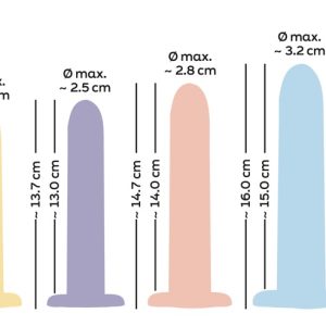 You2Toys Training Set Six in a Row - 6-teiliges Silikon Dildo-Set, Pastellfarben