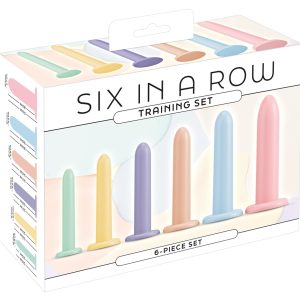 You2Toys Training Set Six in a Row - 6-teiliges Silikon Dildo-Set, Pastellfarben