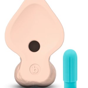 b-Vibe Naturdildo 9" Curvy - Lebensecht & Biegsam hautfarben hell