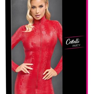 Cottelli PARTY Snakeskin Minikleid in Rot