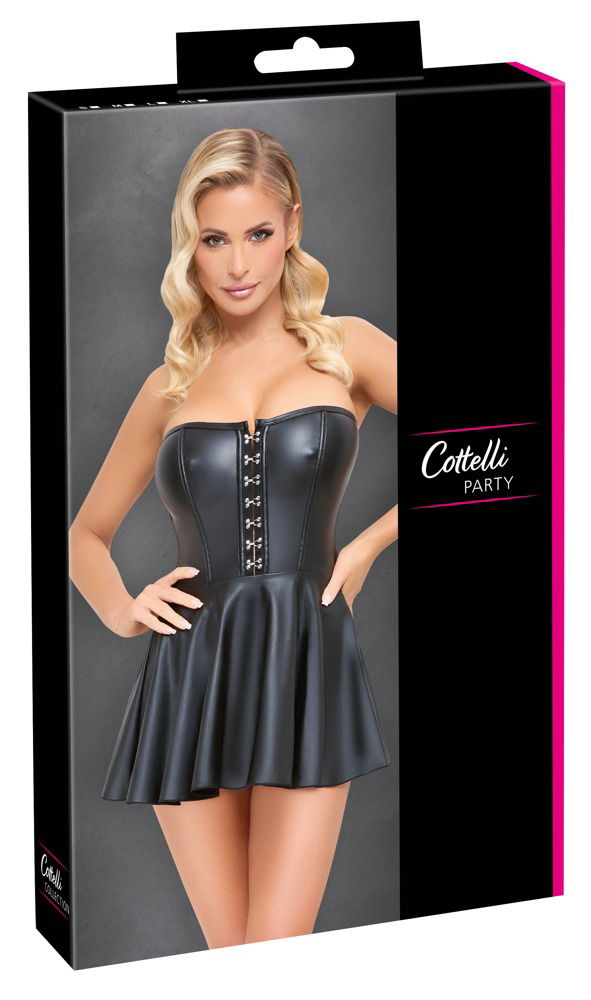 Sexy Corsagen-Minikleid Schwarz, Größe M