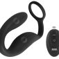 Black Velvets Cock Ring mit RC Butt Plug - Prostata Vibrator & Penisring, 13 cm - Schwarz – A