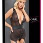 Cottelli LINGERIE Strapshemd Set - Schwarz, Powernet, Mattlook – Verpackung