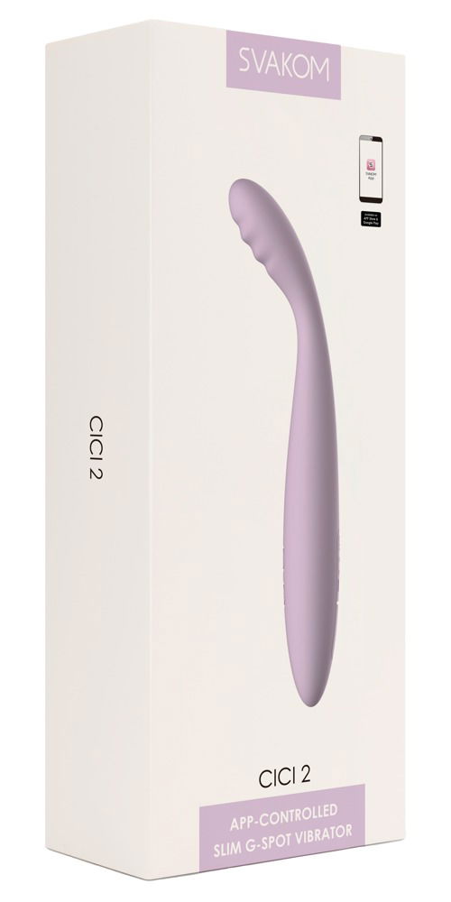 SVAKOM Cici 2 Flexibler Vibrator, G-Punkt Massage, Klitoris Stimulator, wasserdicht, Wärme, Memory Funktion, Tastensperre, Silikon, USB wiederaufladbar, inklusive Aufbewahrungsbeutel