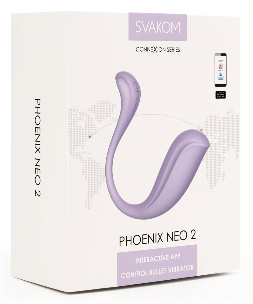 SVAKOM Phoenix Neo 2 - Vibro-Ei mit App-Steuerung, wasserdicht, ergonomisch - 11 Vibrationsmodi - USB-Wiederaufladbar - Silikon - Diskret & leise