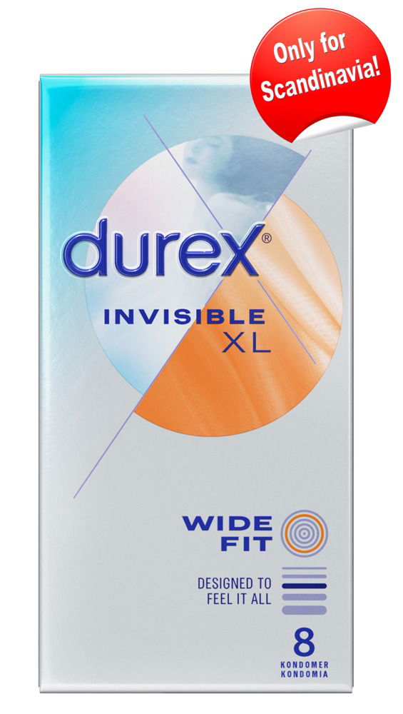 Durex Invisible XL Kondome 8er Pack, Ultra dünn & hauchzart